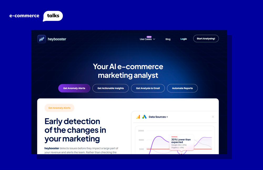 Heybooster.ai analyses e-shop statistics for you to boost sales and ensure customer satisfaction